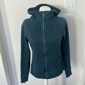 Lululemon Scuba Full Zip Green Hooded Sweat  Jacket 6